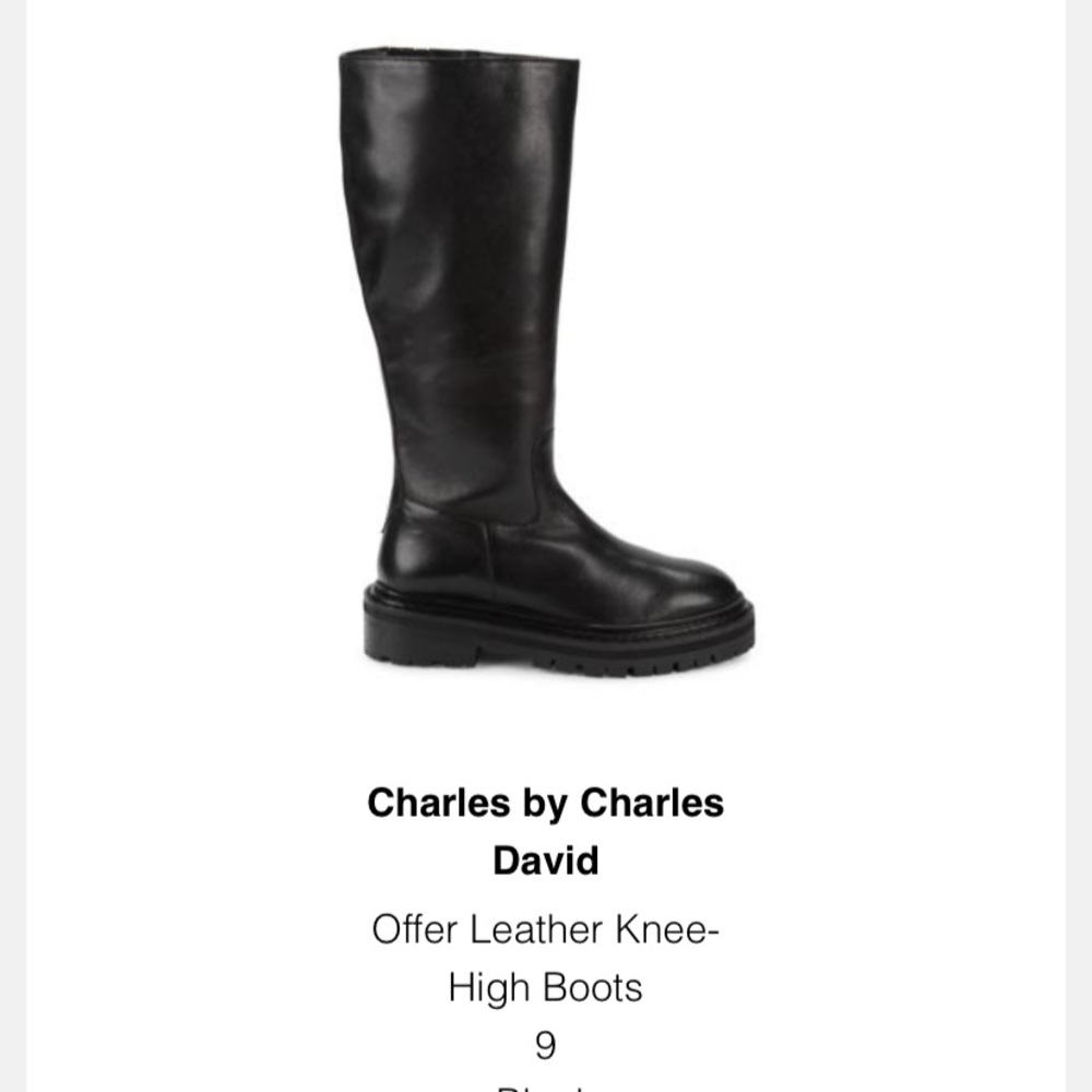 Charles David by Charles David black “Offer” leather knee high boots
